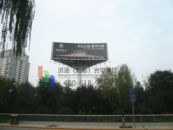 陕西咸阳内弧形高炮三面翻广告牌 陕西咸阳内弧形高炮三面翻广告牌